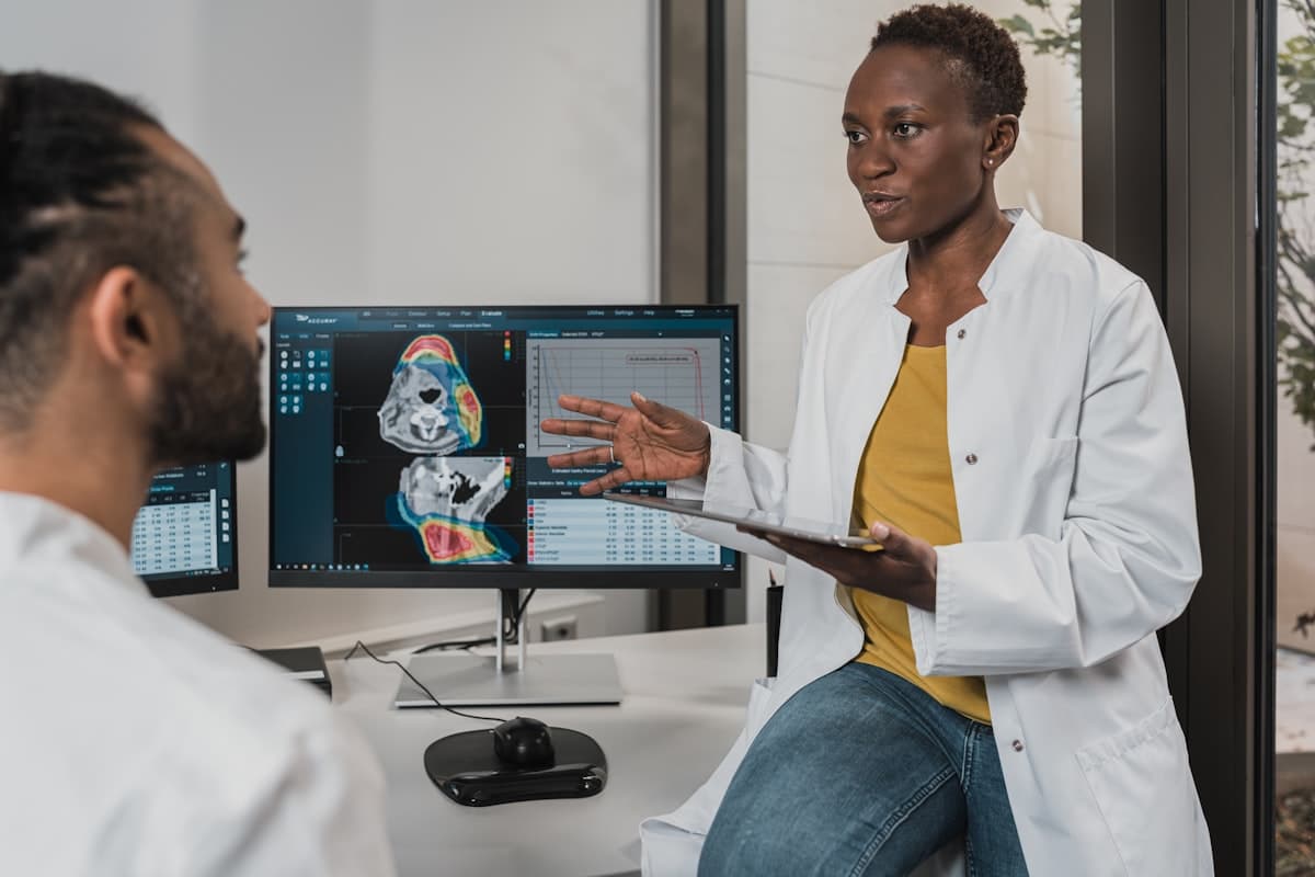 Video otoscopy shown live on screen